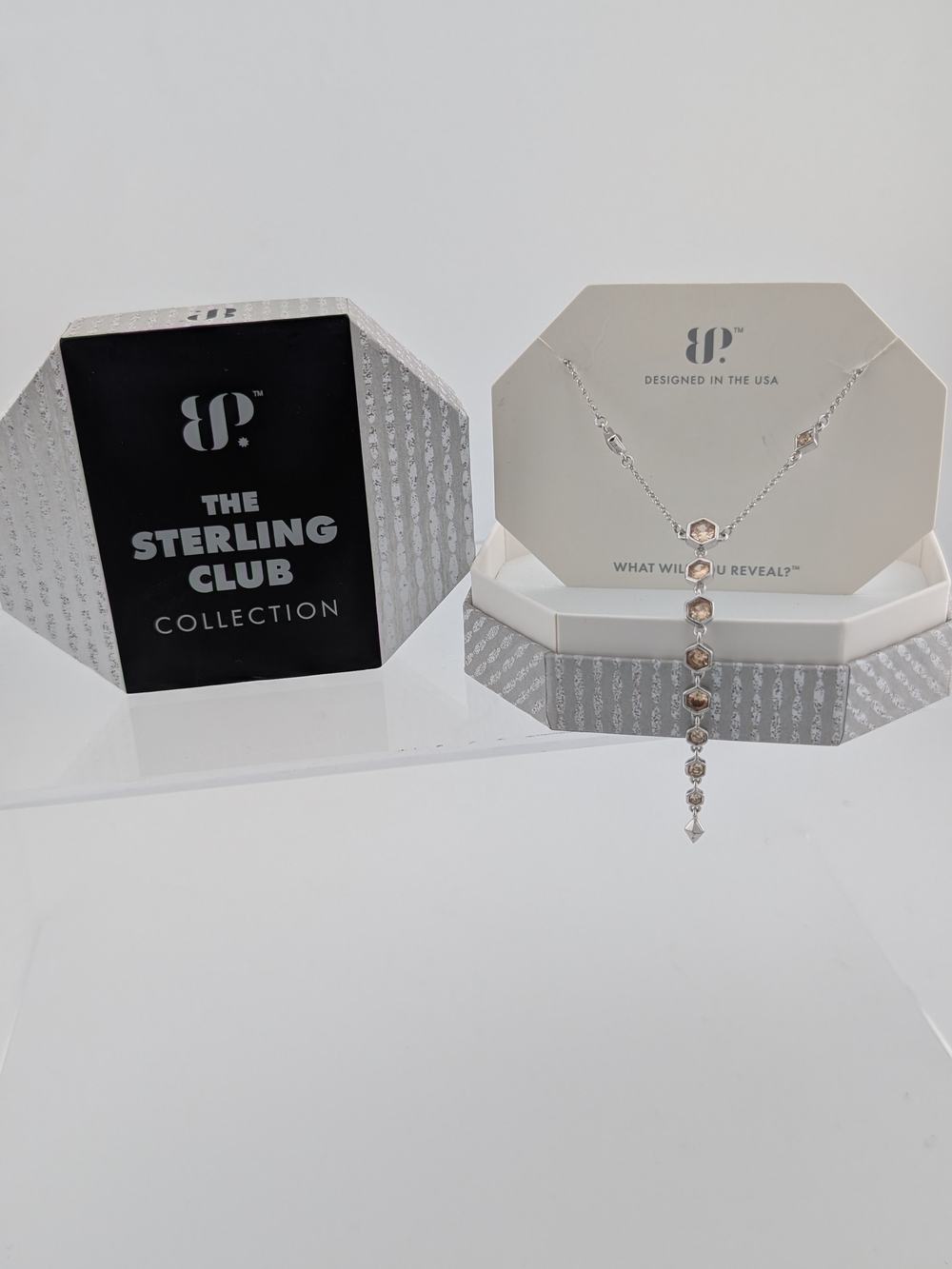 The Sterling Club Silver Drop Lariat Necklace - Silver
